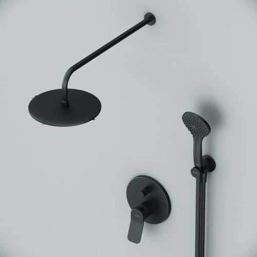 Душевая система Am.Pm X-Joy FB85A1RH02 встраиваемая в стену цвет черный - фото 4
