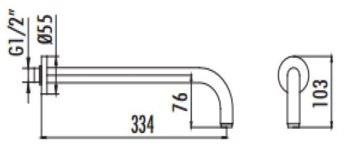 Держатель верхнего душа Creavit A12 - фото 2