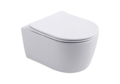 Унитаз подвесной Aquatek ЕВРОПА AQ1106-00 белый с сиденьем микролифт безободковый каскадный смыв - фото 4