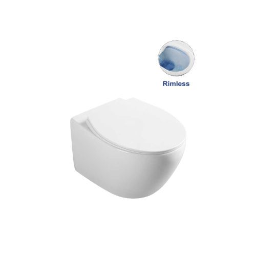 Унитаз подвесной Vincea Felice VT1-25 белый с сиденьем микролифт безободковый душевой смыв - фото 5