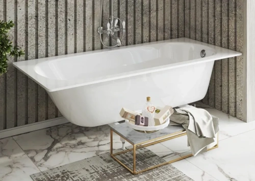 Ванна из литьевго мрамора Taliente Orta Stretto OR17070Stretto 170х70 пристенная прямоугольная без ножек и каркаса - фото 4