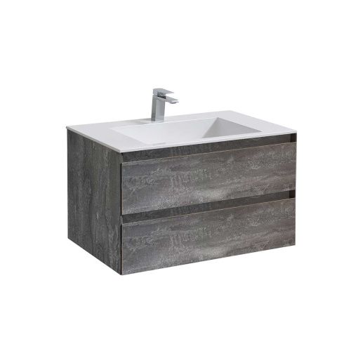 Тумба под раковину Vincea Luka VMC-2L800GS 80х50 подвесная цвет серый - фото 5