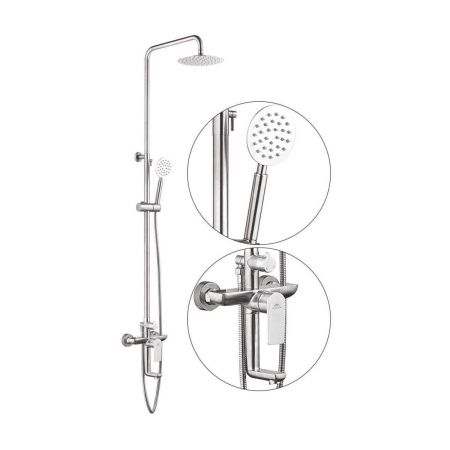 Душевая стойка Fashun A52419 настенная цвет серый