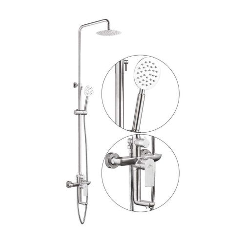 Душевая стойка Fashun A52419 настенная цвет серый - фото 2