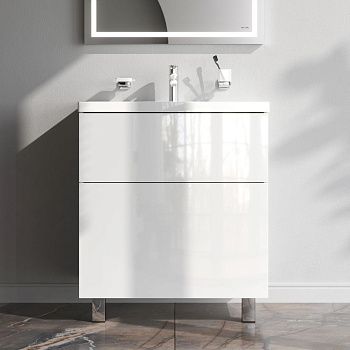 Тумба под раковину Am.Pm Gem M90FSX07522WG32 80х40 напольная цвет белый