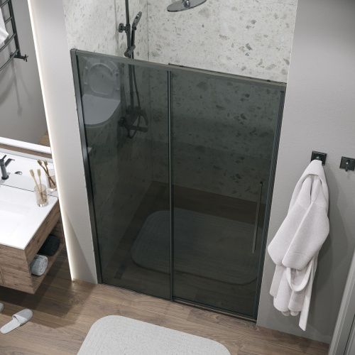 Душевая дверь Grossman Galaxy 100.K33.01.130.42.10 130х195 стекло тонированное профиль графит - фото 5