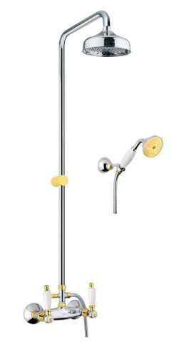 Душевая стойка Fiore 02CO0620 настенная цвет хром/золото - фото 2
