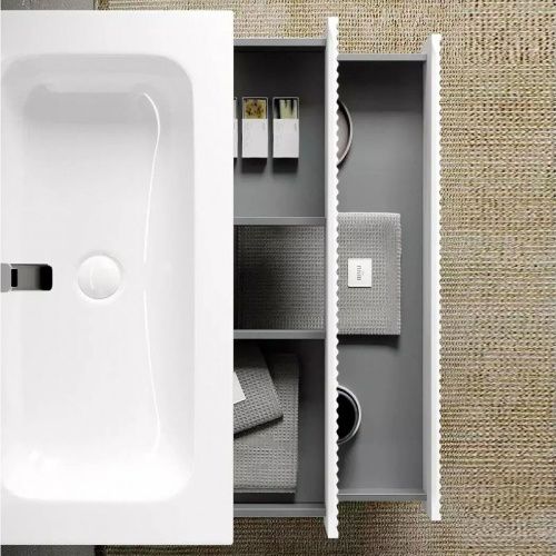 Тумба под раковину Sancos SNOB R SNR100W 100х40 подвесная цвет белый - фото 3