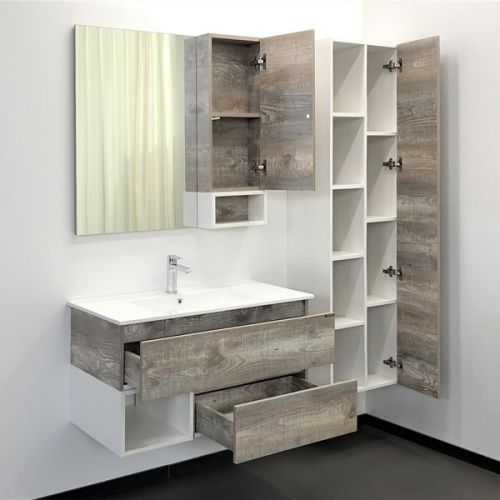 Зеркало-шкаф Comforty Турин 00004136265CF 90х80 подвесной цвет бежевый - фото 3