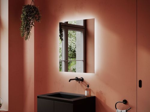 Зеркало с подсветкой Sancos SQUARE SQ700 70х80 подвесное - фото 2