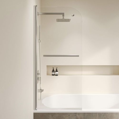 Душевая шторка на ванну RGW Screens 03110608-11 80х150 стекло прозрачное профиль хром ориентация универсальная - фото 3