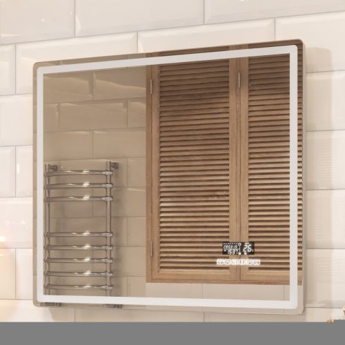 Зеркало с подсветкой Vigo Geometry Media Voice 48 80х70 - фото 2