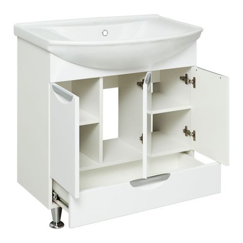 Тумба под раковину Runo БАРСЕЛОНА 00000001032 70х30 напольная цвет белый - фото 2