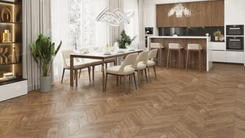 Кварцвиниловая плитка Alpine Floor Chervon Alpine LVT ECO 20-10 Гевуина Chevron толщина 0.25 см 43 класс 555х127 - фото 2