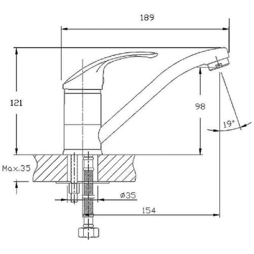 Смеситель Haiba HB36 HB4536 на раковину хром - фото 2