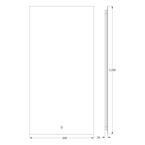 Зеркало с подсветкой Defesto GLOW DF 2518S 60х120 подвесное - фото 2