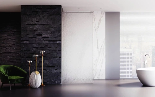 Душевая перегородка Veconi Korato KR81R-120-06-C4 120х200 стекло рифленое профиль хром