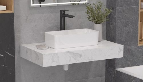 Столешница Velvex UNIT st.UNI.80-630 80х50 подвесная цвет белый - фото 3