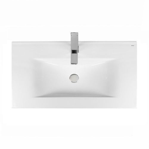 Раковина из сантехнического фарфора Bond Cube S05-800 80х50 встраиваемая цвет белый 1 отверстие под смеситель - фото 5