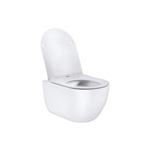 Унитаз подвесной Vincea Evo VT1-34 белый с сиденьем микролифт безободковый душевой смыв - фото 4