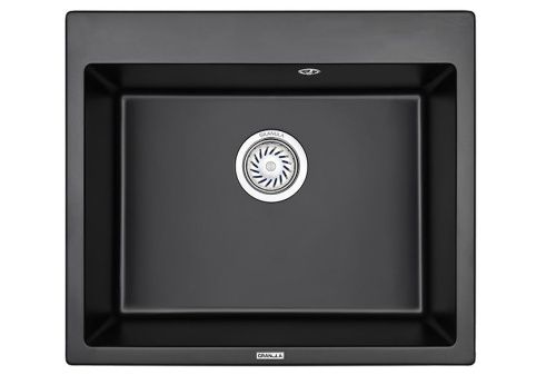 Кухонная мойка Granula 6001, ТУРМАЛИН 60х50 цвет черный поверхность матовая