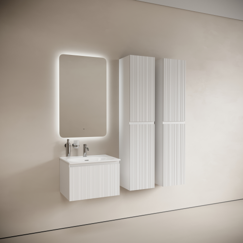 Тумба под раковину Sancos CODE CD60W 60х50 подвесная цвет белый - фото 3