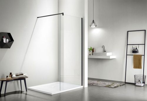 Душевая перегородка Azario CHICAGO AZ-NAR6310 1000 Black 100х195 стекло прозрачное профиль черный - фото 3