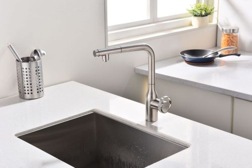 Смеситель для кухни Paulmark URBAN Ur213104-BS на мойку никель - фото 2