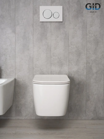 Унитаз подвесной Gid Cuadrado 62254Y белый с сиденьем микролифт безободковый