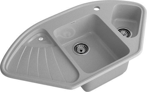 Кухонная мойка Granfest Corner C-1040E серый 105х55 цвет серый поверхность матовая - фото 2