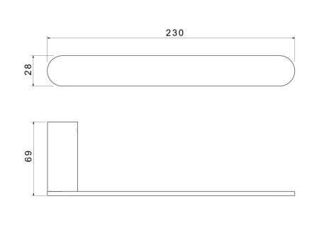 Полотенцедержатель Aquatek ЛИРА AQ4419MB