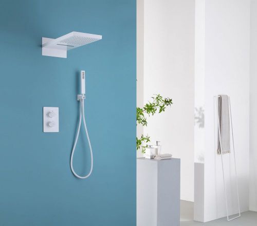 Душевая система Abber AF8052W встраиваемая в стену цвет белый с термостатом - фото 2