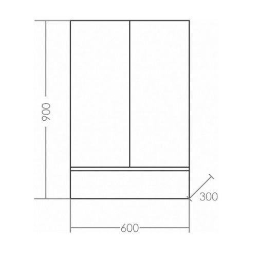 Шкаф СанТа Марс 700412 60х90 подвесной цвет белый - фото 3