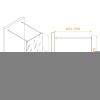 Душевая перегородка RGW Walk In 35101610-14 100х195 стекло прозрачное профиль черный