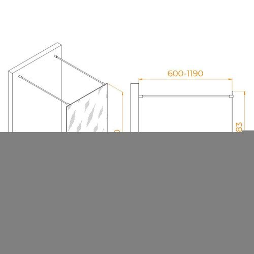 Душевая перегородка RGW Walk In 35101610-11 100х195 стекло прозрачное профиль хром - фото 5