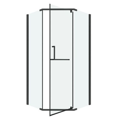 Душевой уголок Grossman Pragma 302.K33.03.1010.42.00 100х100 стекло прозрачное профиль графит без поддона - фото 2