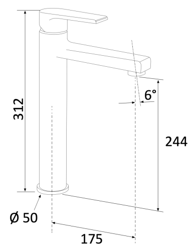 Смеситель Mariani Artic A14398AT12 на раковину черный - фото 4