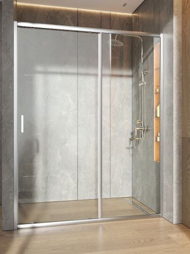 Душевая дверь Orange E02-150TCR 150х190 стекло прозрачное профиль хром - фото 3