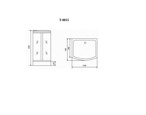 Душевая кабина Timo Comfort T-8815F 120х90 прямоугольная с крышей ориентация универсальная - фото 2