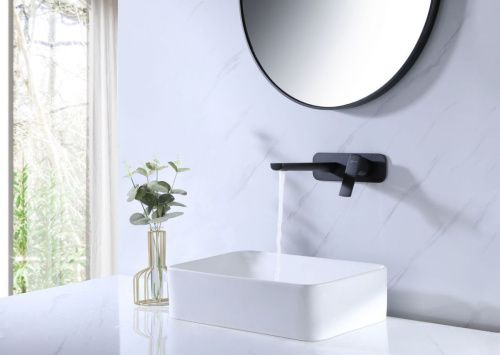 Смеситель для раковины LeMark Ursus LM7226BL встраиваемый в стену черный - фото 2