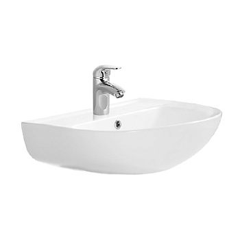 Раковина из сантехнического фарфора Aquatek AQ5420-00 50х50 подвесная цвет белый 1 отверстие под смеситель