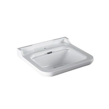 Раковина из сантехнического фарфора Kerasan Waldorf 4140K1bi/cr*1 60х60 подвесная цвет белый 1 отверстие под смеситель