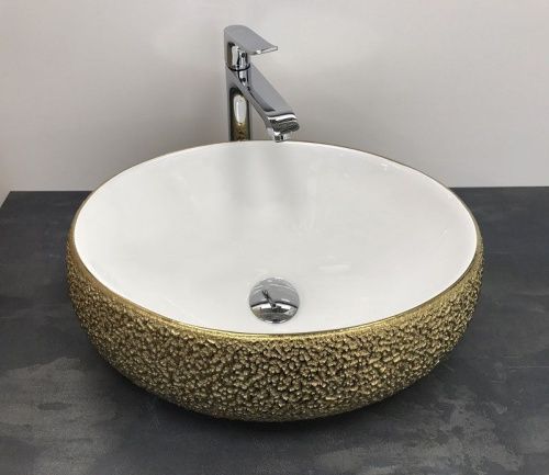 Раковина из сантехнического фаянса CeramaLux 433J 50х30 накладная цвет белый без отверстий под смеситель - фото 4