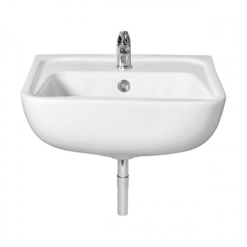 Раковина из сантехнического фарфора Santek Лонги 1WH501753 50х40 подвесная цвет белый 1 отверстие под смеситель - фото 4