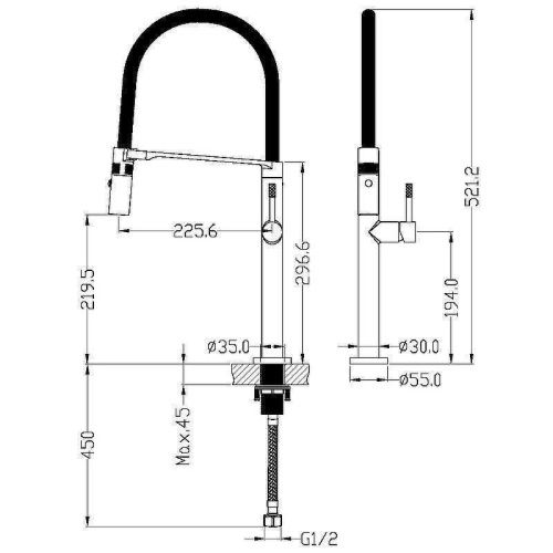Смеситель для кухни Boheme Uno 114-MG на мойку золото - фото 2