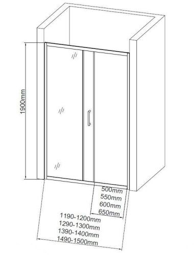 Душевая дверь Aquanet SD-1200A 120х190 стекло прозрачное профиль хром - фото 5