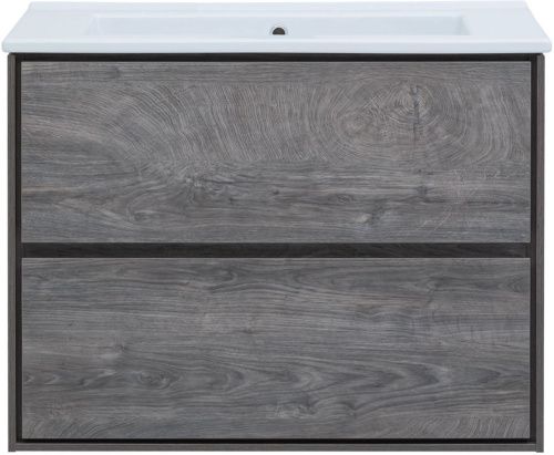 Тумба под раковину Aquanet Милан 00339969 80х50 подвесная цвет коричневый - фото 4