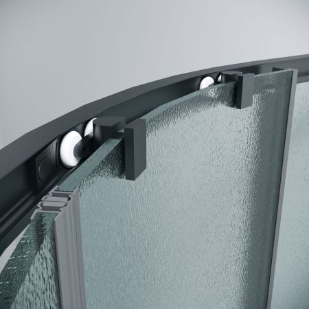 Душевой уголок Grossman Pragma 120.K33.03.1280.21.02 120х80 стекло текстурное профиль черный без поддона