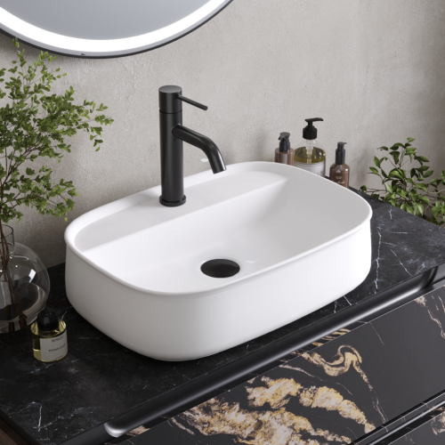 Раковина керамическая Cezares CZR-6580 60х40 накладная цвет белый 1 отверстие под смеситель - фото 5