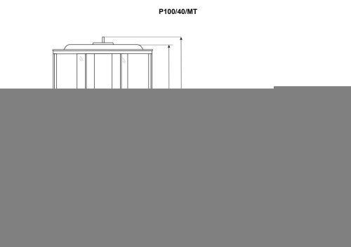 Душевая кабина Niagara Promo P100/40/MT 100х100 четверть круга с крышей ориентация универсальная - фото 4